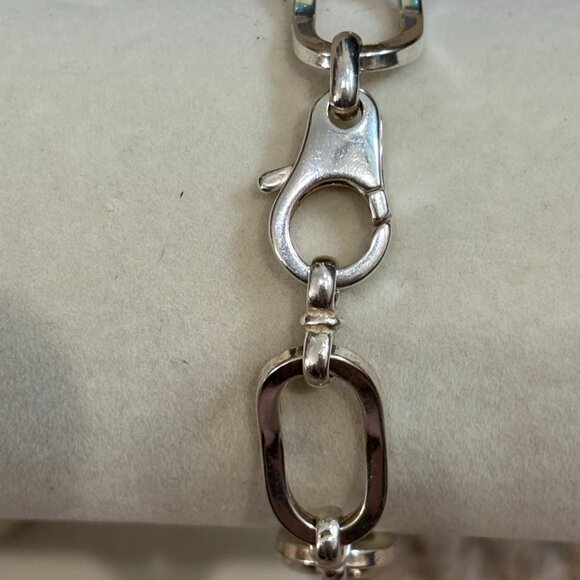 Chain Link Sterling Silver Bracelet - Picture 2 of 9